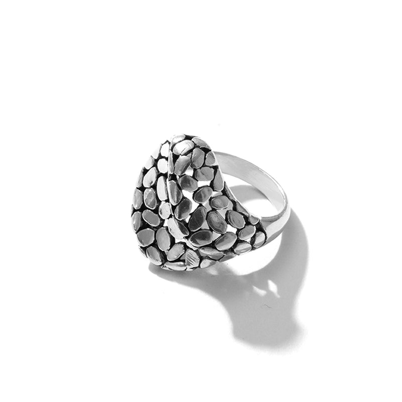 Silver Balinese Boulder Style Sterling Silver Ring
