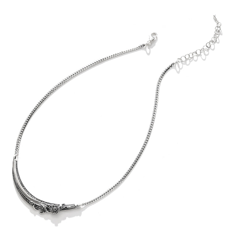 Santorini Silver Necklace for Women – Pure Elegance – Fleur Parfumerie