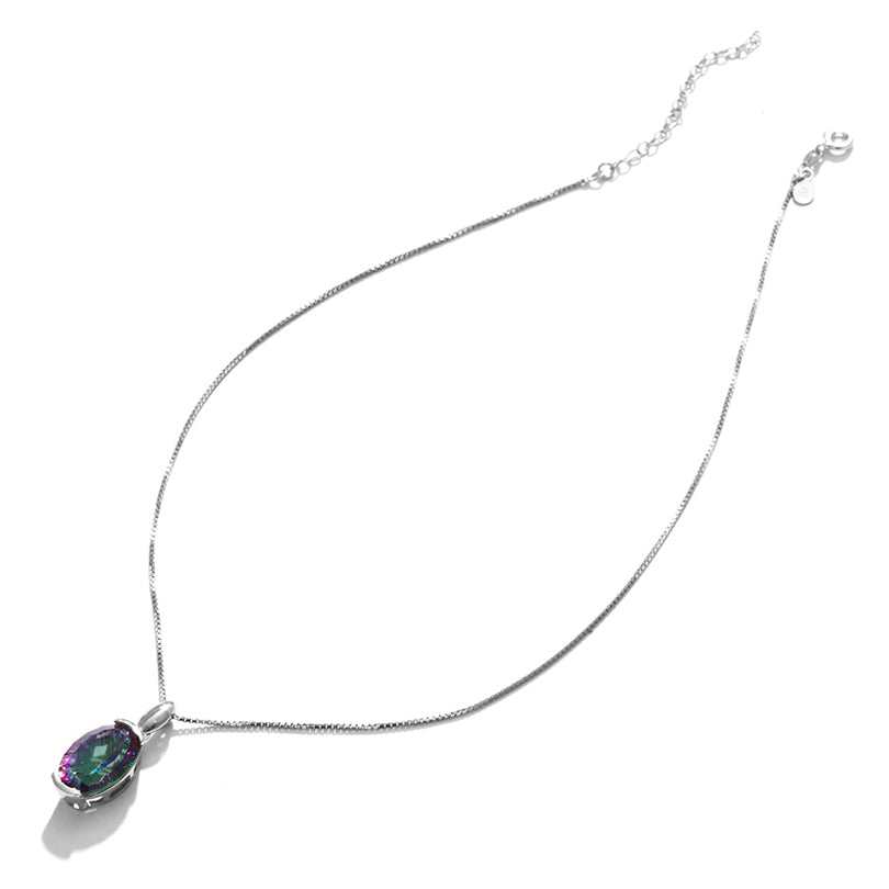 Mystic Quartz Sterling Silver Necklace