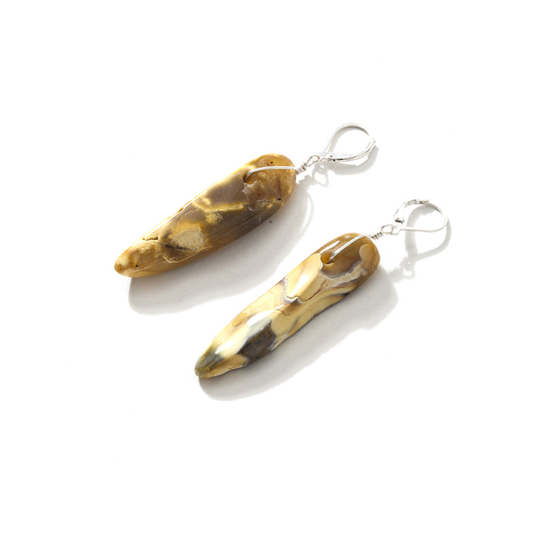 Gorgeous Butterscotch Agate Sterling Silver Statement Earrings
