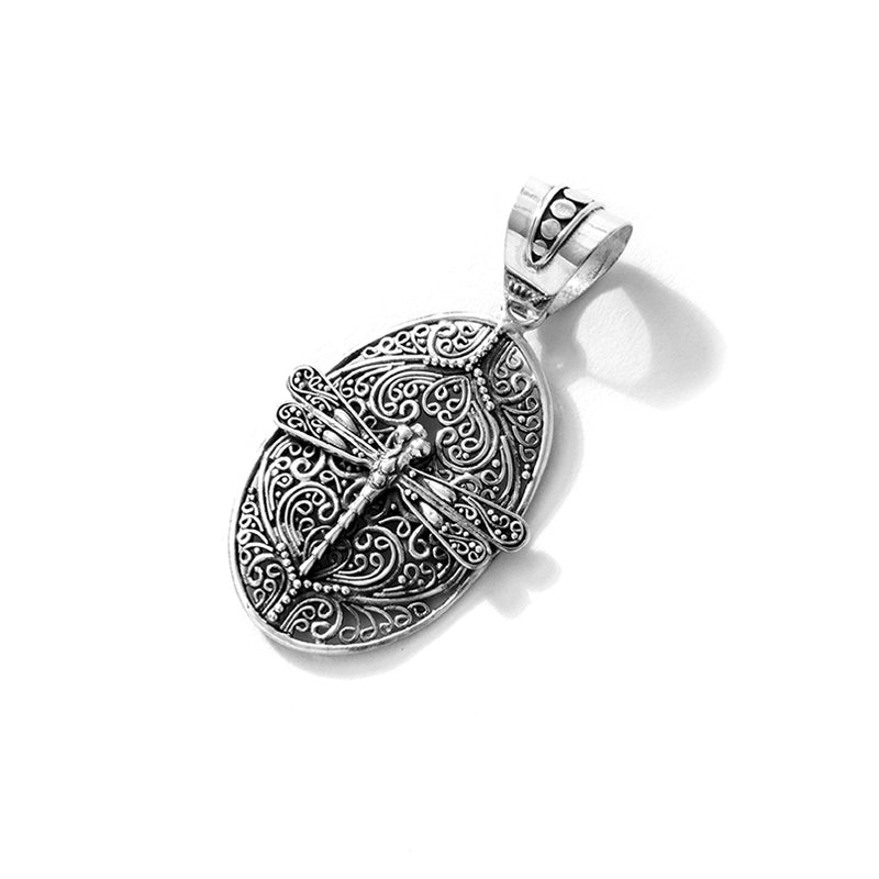 Stunning Dragonfly Balinese Sterling Silver Statement Pendant