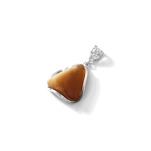 Outstanding Butterscotch Baltic Amber Sterling Silver Statement Pendant