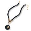 Gorgeous Gold Marcasite Hummingbird & Black Onyx Neckline Statement Necklace