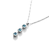 Beautiful Sky Blue Faceted Topaz Sterling Silver Necklace