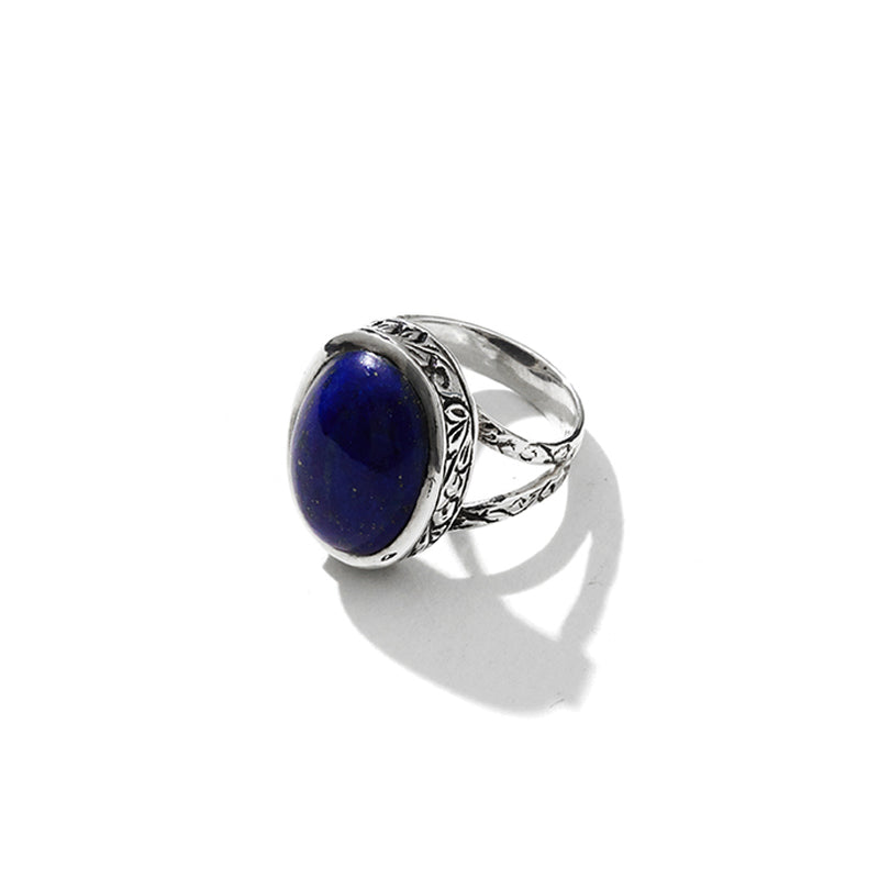 Beautifully Designed Lapis Sterling Silver Ring