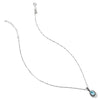 Starburst Blue Topaz Marcasite Sterling Silver Necklace