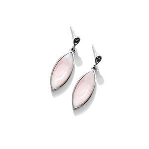 Shimmering Pink Mother of Pearl Sterling Silver Earrings