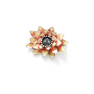 Large Beautiful Lily Flower Sterling Silver Statement Pendant