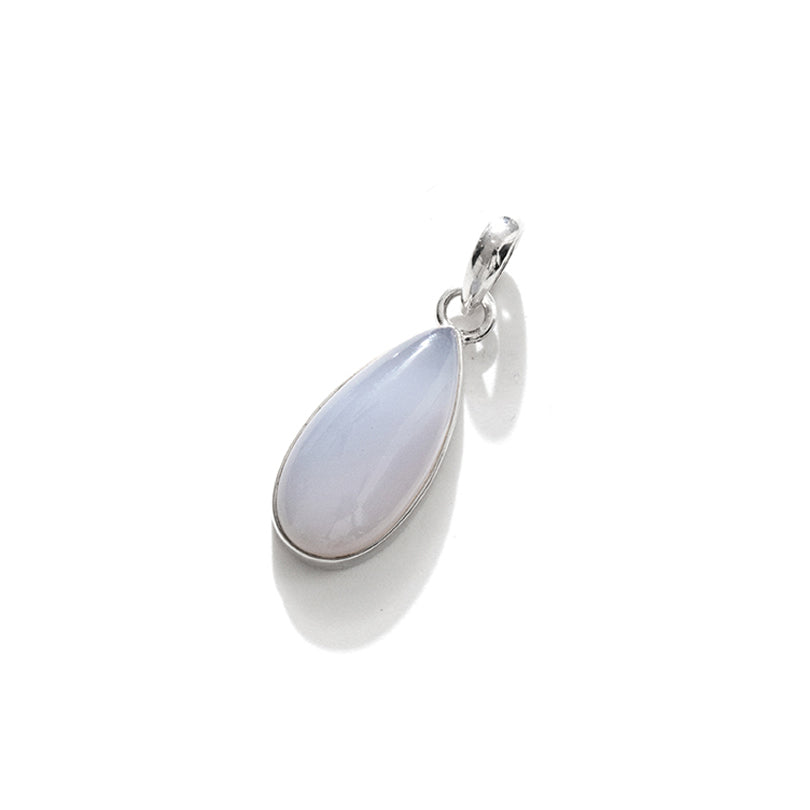 Beautiful  Soft Lavender Chalcedony Sterling Silver Pendant