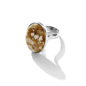 Strikingly Colorful Picture Jasper Sterling Silver Statement Ring