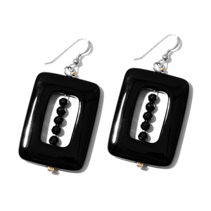 Gorgeous Black Onyx Sterling Silver Statement Earrings