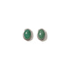 Beautiful Natural Green Amazonite Sterling Silver Stud Earrings