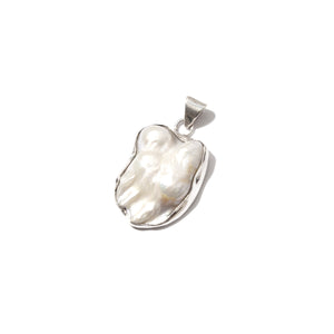 Unique Freshwater Sterling Silver Blister Pearl Statement Pendant