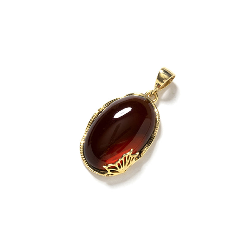 Gorgeous Golden Butterfly Amber Statement Pendant