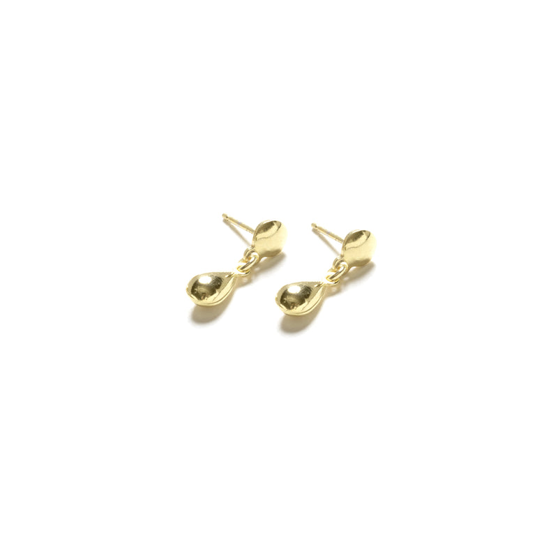 18kt Gold Drop Plated Sterling Silver Italian Earrings.