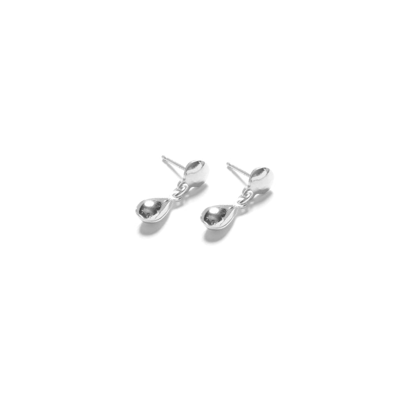 Italian Petite Silver Drop Earrings