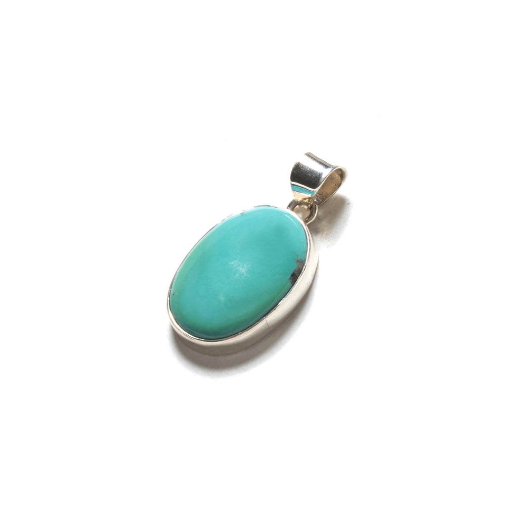 Beautiful Natural Color Arizona Turquoise Sterling Silver Pendant