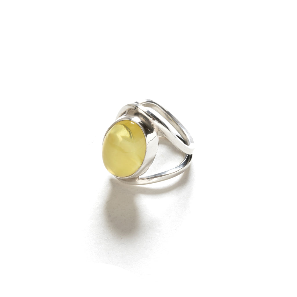 Gorgeous Butterscotch Baltic Amber adjustable Sterling Silver RIng