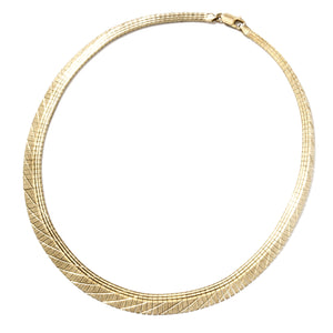 Cleopatra Design Gold Plated Sterling Silver Italian Collar Necklace