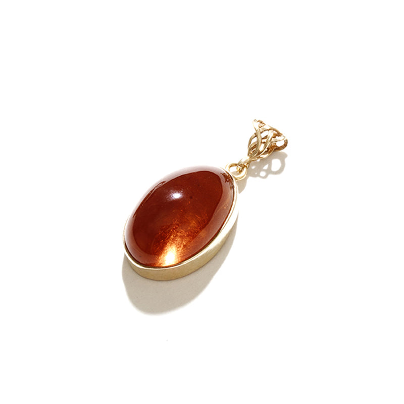 Beautiful Clear Honey Cognac Baltic Amber Sterling Silver Statement Pendant