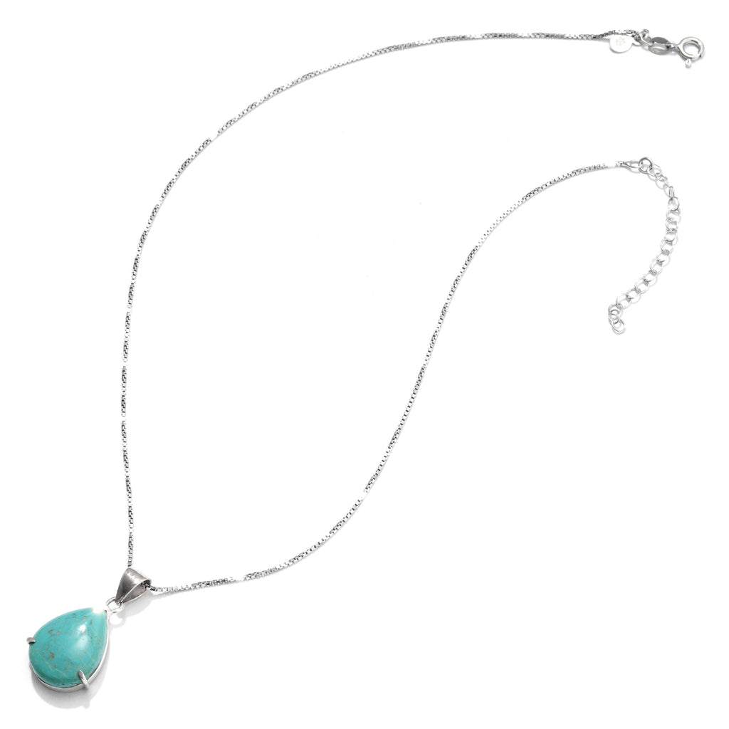 Stunning Arizona Turquoise Sterling Silver Pendant Necklace