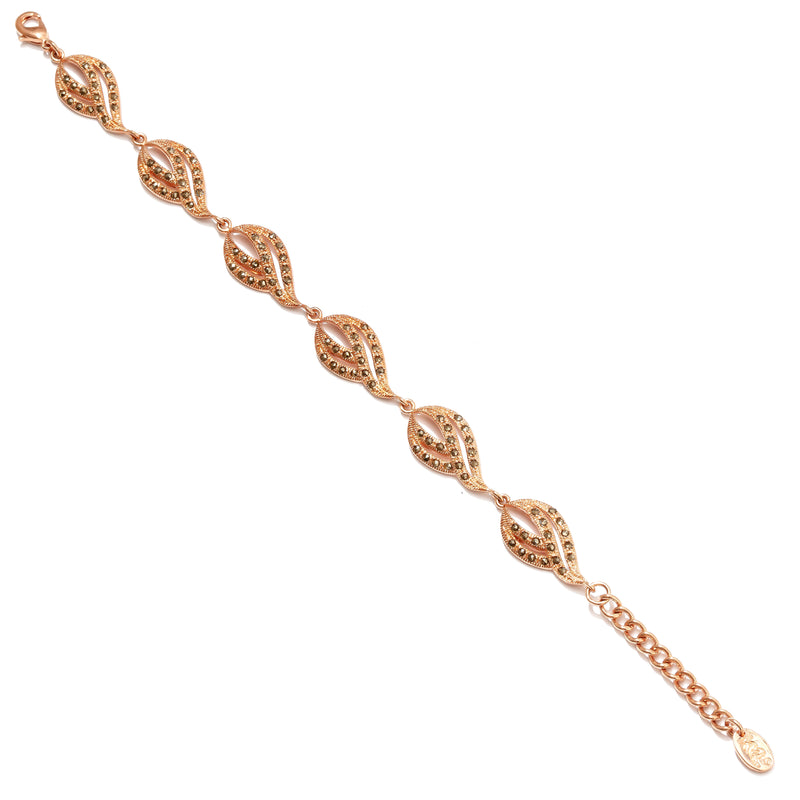 Sparkling Marcasite Rose Gold Plated Bracelet
