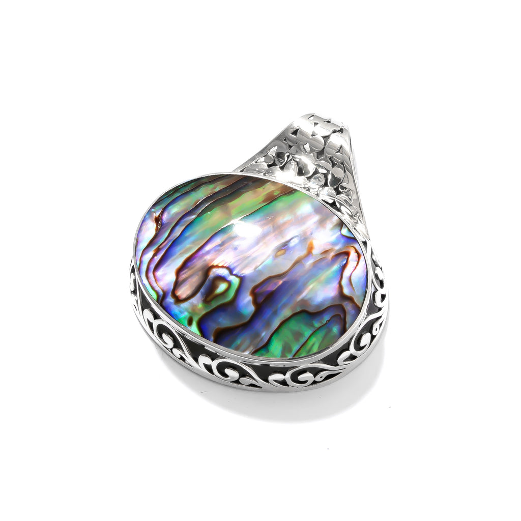 Gorgeous Abalone Sterling Silver Statement Pendadnt