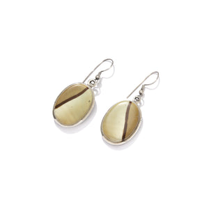Gorgeous Picture Jasper Sterling Silver Statement Earrings