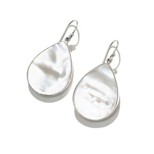 Gorgeous Large White Shell Sterling Silver Statement Earrings