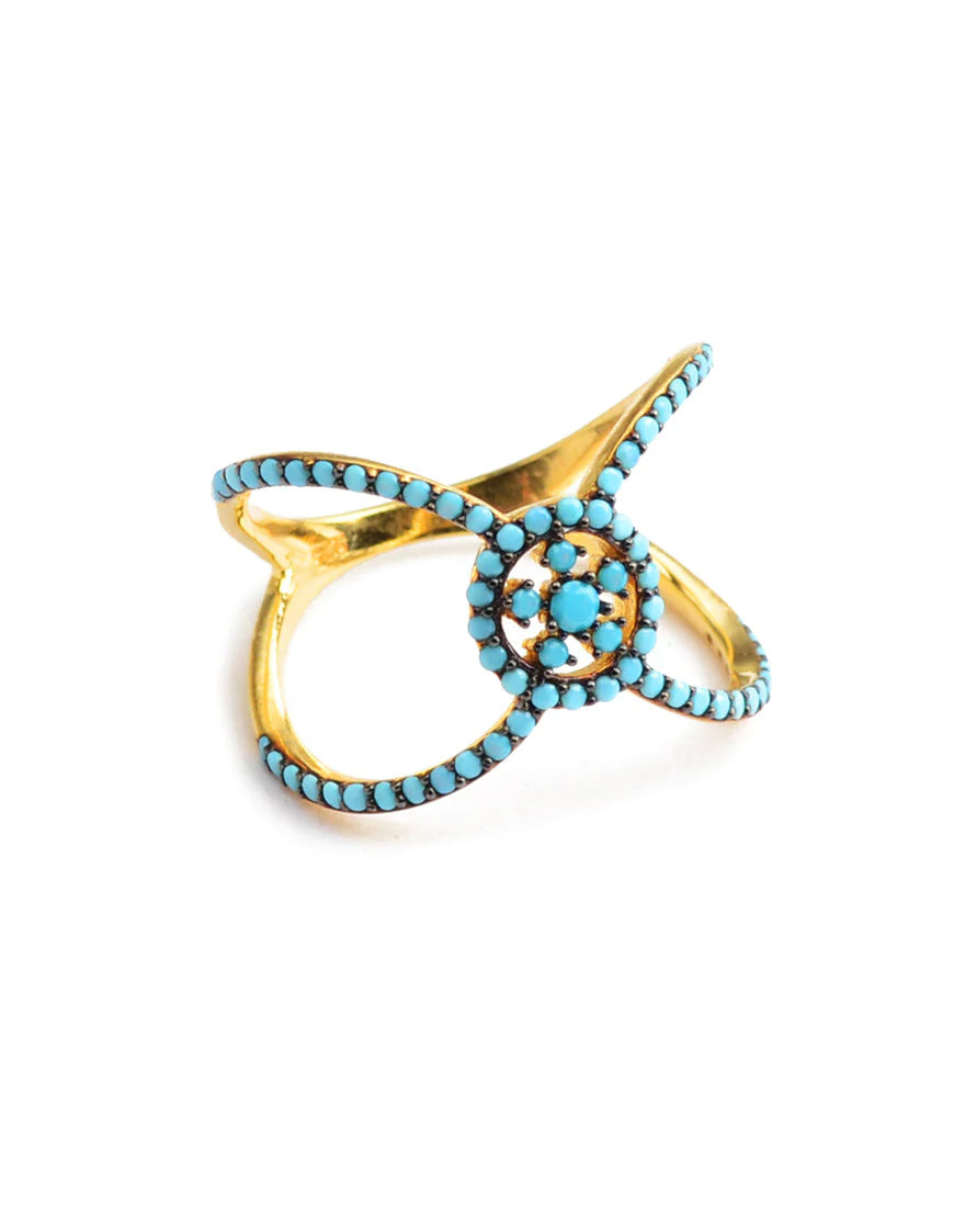 Just a Touch of Turquoise Statement Ring