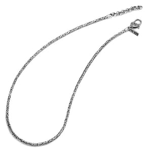 Adjustable Bali Borobudur 3mm Sterling Silver Chain with Designed Clasp
