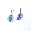 Stunning Contemporary Mother of Pearl or Abalone Sterling Silver Statement Earrings