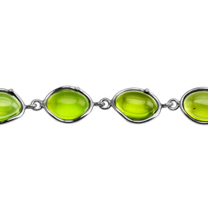 Gorgeously Clear Caribbean Green Amber Sterling Silver Bracelet