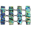 Magnificent Layered Abalone Sterling Silver Statement Bracelet
