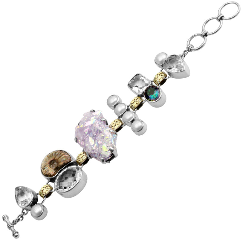 Multi-Colored Rose Pink Crystal Adjustable Gold Slider Bracelet London - –  Northern Lights Gallery