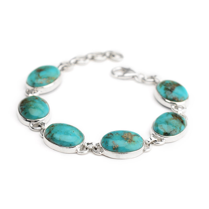 Gorgeous Arizona Turquoise Sterling Silver  Statement Bracelet