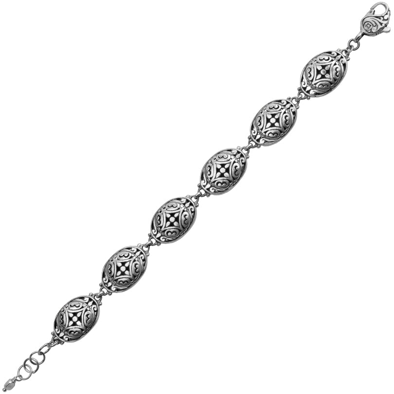 Gorgeous Silver Balinese Design Sterling Silver Statement Bracelet