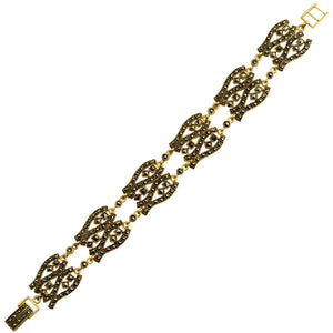 Gorgeous Vintage Style Gold Plated Marcasite Bracelet