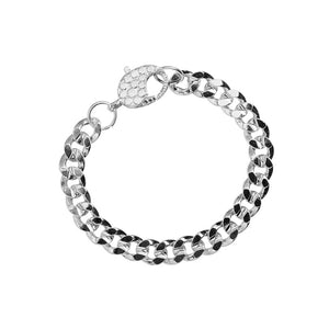 Classic Silver Plated Curb Link Chain Bracelet