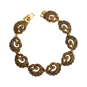 Regal Marcasite Victorian Majesty 14kt Gold Plated Bracelet