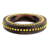 Karen London Bold Rosewood Golden Brass Studded Statement Bangle