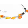 Magnificent Baltic Amber Floating Leaves on Sterling Silver Hook Collar Statement Necklace.