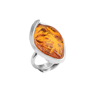 Cognac Baltic Amber Ring