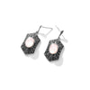 Beautiful Art Deco Style Mother of Pearl Sterling Silver Earrings (in pink or white)