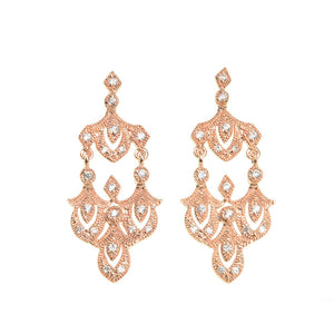 Rose Gold Plated Crystal Enchanted Empress Earrings