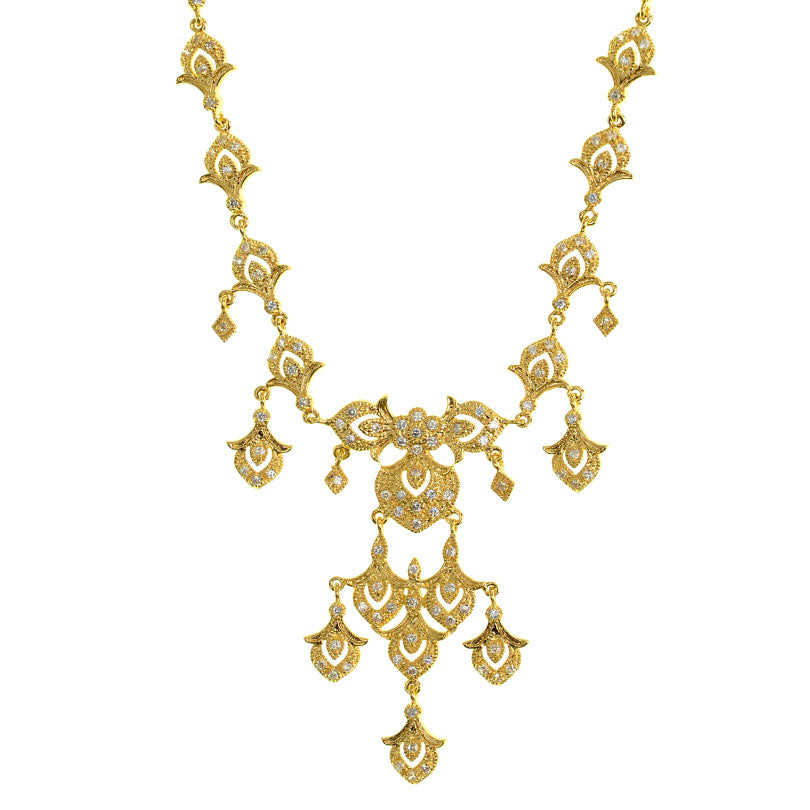 Enchanted Empress 14kt Gold Plated Crystal Necklace