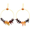 Chic Cherry and Cognac Baltic Amber Hoops