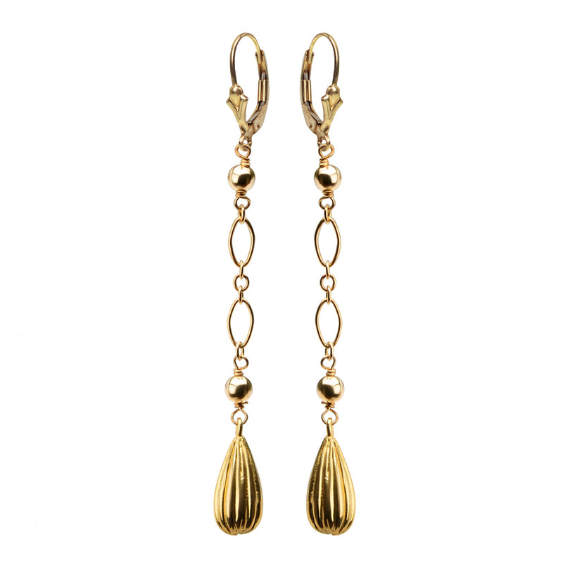 Elegant Gold Plated Earrings With Gold Filled Hooks