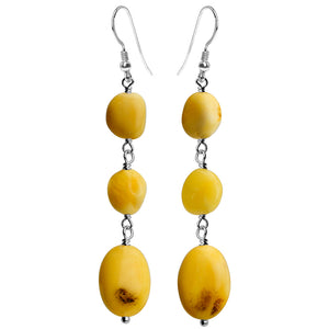 Luxurious  Butterscotch Baltic Amber Sterling Silver Earrings