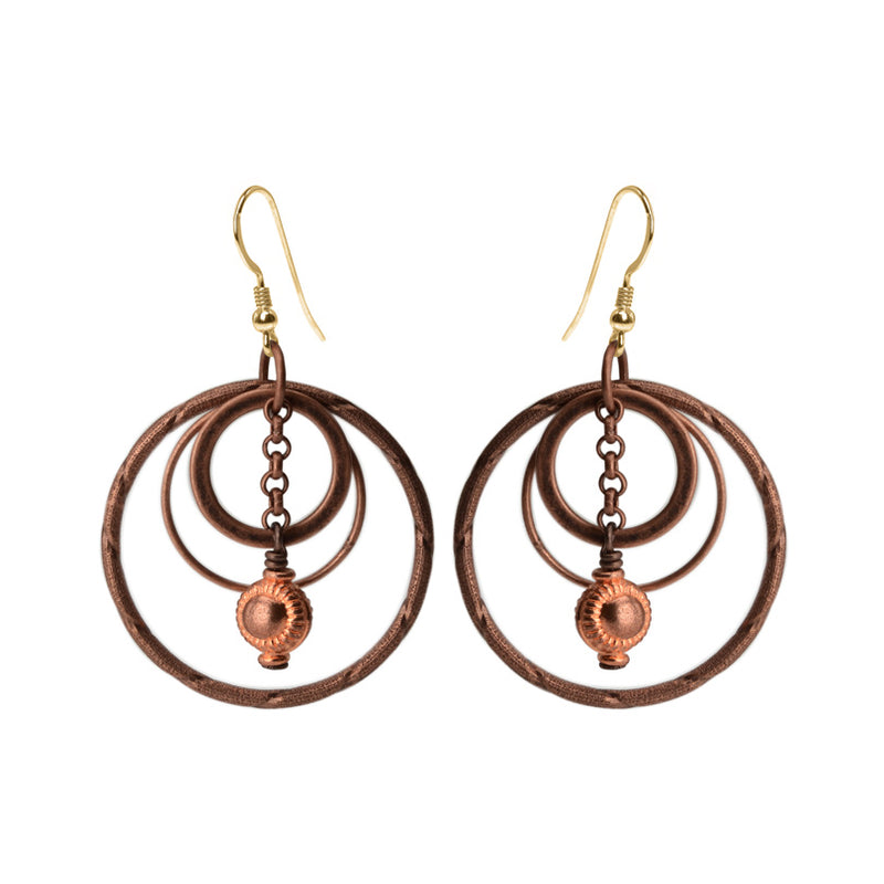 Lavishing Copper Plated Earrings with Gold Filled Hooks